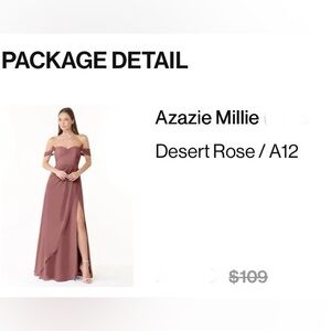 Azazie Strapless Dress in Desert Rose